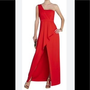 BCBG Red dress one shoulder gown Size 0